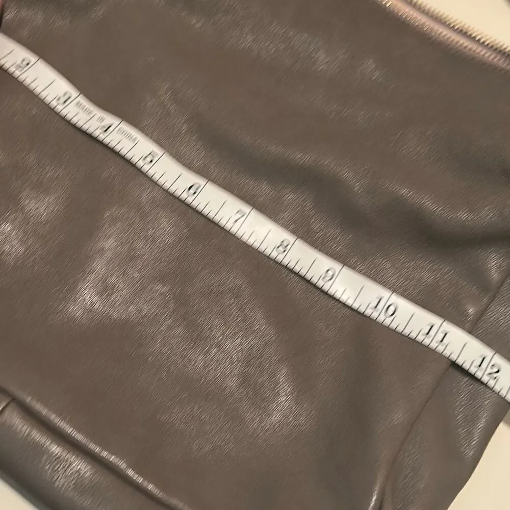 Chloe Vanessa Messenger Bag Gray Leather Minimalist Old Money Classic Purse